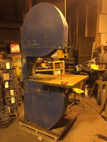 Industrial 32&#034; woodworking bandsaw on custom skid w/ dust collector &amp; power for sale