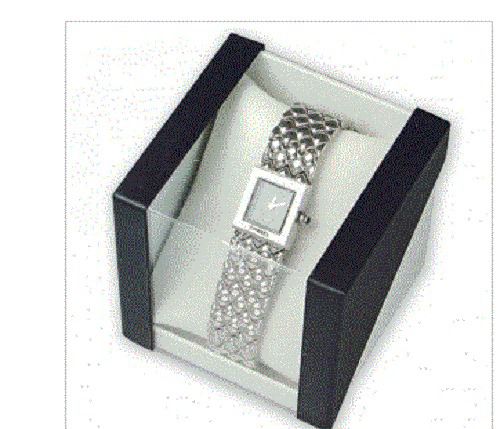 Watch Box Cube With White Or Black Leather Pillow