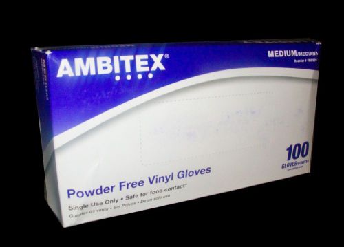 Ambitex Medium 100 gloves Powder Free Gloves Single use only 0026666