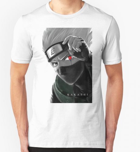 Naruto kakashi men&#039;s white clothing tees t-shirts sz. s-2xl for sale