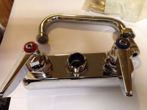 T&amp;S Brass B-1100 Deck Mount Workboard Faucet with 3-1/2-Inch Centers