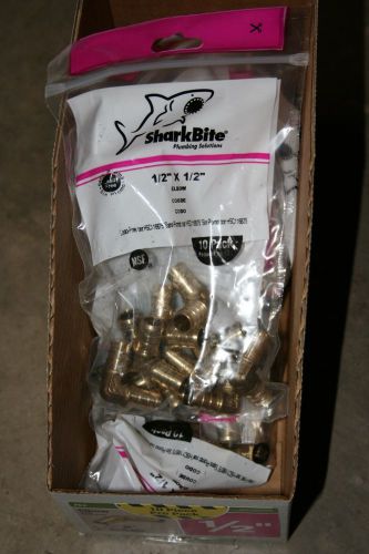 Shark bite 1/2&#034; lead free brass barb insert elbow (lot of 60) for sale