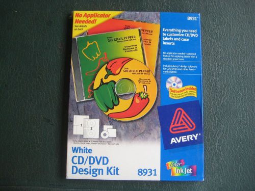 Avery Ink Jet 8931 Matte White CD/DVD Labeling Kit 30 Disc Labels