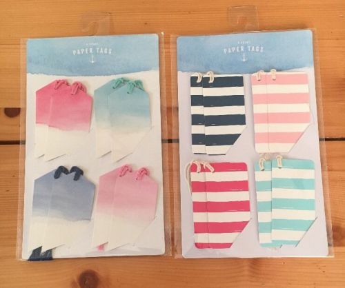 2 Packs - Target One Spot Gift Tags! Stripe/Nautical &amp; Watercolor! DISCONTINUED