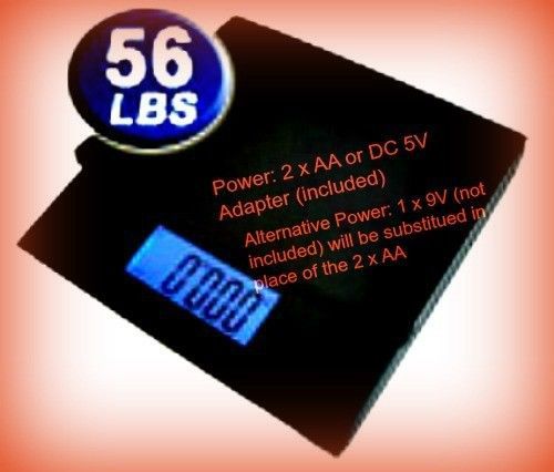 DW-56BPB DigiWeigh Portable Scale 56# Table-Top Digital Shipping Postal Platform