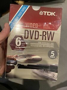 New Sealed  DVD+RW 4X 4.7GB Home Video Recording ReWriteable DVD 4 In The -Pack