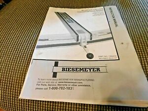 Biesemeyer Rip Fence  Instruction Operator Manual 1352432 + Delta CS-21 pts list