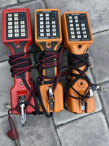 Lot of (3) Harris TS22A Lineman Telephone Handset Test Equipment Fluke