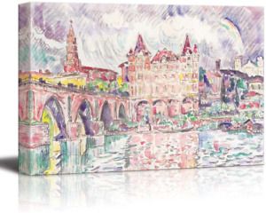 Wall26 - View of Montauban in the Rain by Paul Signac - Canvas Print Wall Art Fa
