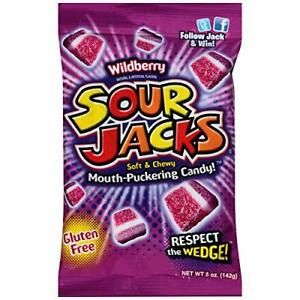 Sour Jacks Wildberry 5 oz. Bags, 12 Ct