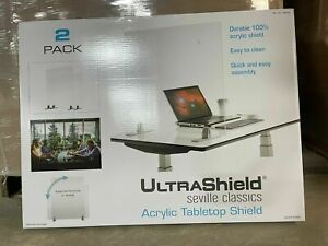 Seville Classics UltraShield Acrylic Tabletop Shield - 2 Pack