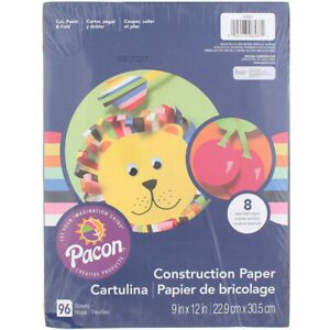 4 Pack Pacon Art Street Construction Paper, Lightweight, 9in X 12in, Assorted...