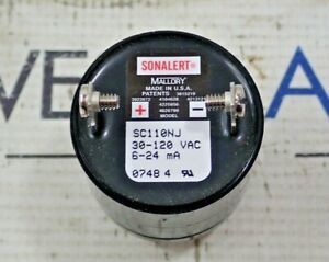 Sonalert Mallory SC110NJ 30-120VAC 6-24mA Signaling Device