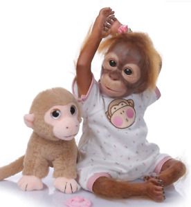 Zero Pam Real Life Reborn Doll Monkey Lifelike Animal Baby Reborn Baby Dolls 21