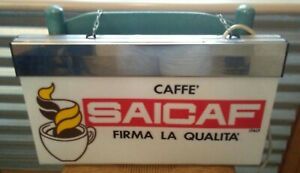 Italian Serenari Insegne Luminose Lighted Double Sided Coffee Sign-Caffe&#039; Saicaf