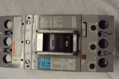 Siemens fd63f250 circuit breaker, 175 amp / 3-pole / 600 volt for sale