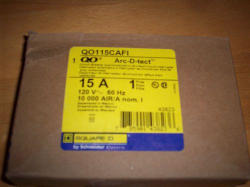 Square D 15 Amp Arc Fault QO115CAFI  new in box never used