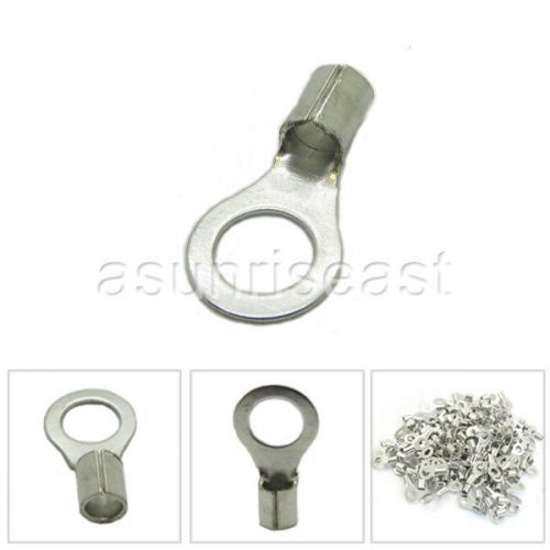1000x non-insulated 12-10awg 1/4&#034; bolt ring crimp cable terminals rnb5.5-6 naked for sale