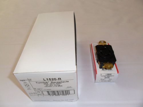Pass &amp; seymour turnlok receptacle - l1520-r - lotof 11 for sale