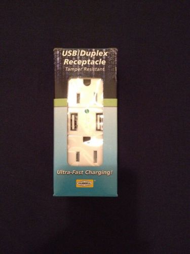 Hubbell 15a usb outlet apple samung devices charger great gift for techies!!! for sale