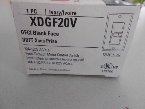 COOPER XDGF20V BLANK FACE GFCI RECEPTACLE 20 AMP