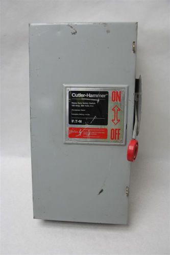 Cutler-Hammer Eaton Heavy Duty Fusible Safety Switch DH363NGK with 100A, 600VAC