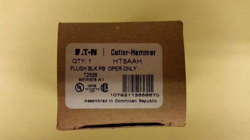 Cutler-Hammer HT8AAH Flush Black Pushbutton **NIB**