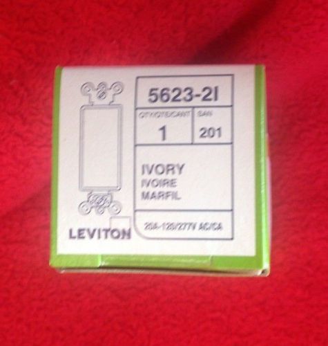 Leviton ivory commercial decora rocker wall light switch 3-way 20a 5623-2i for sale