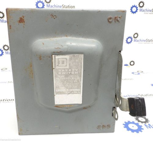 Square d electric safety switch #d-321 - 240vac 3-phase 30 amp for sale