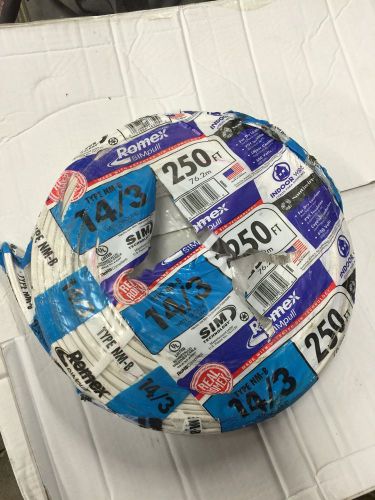 Southwire indoor real romex copper wire 14/3 type nm-b 250 ft roll new!! for sale