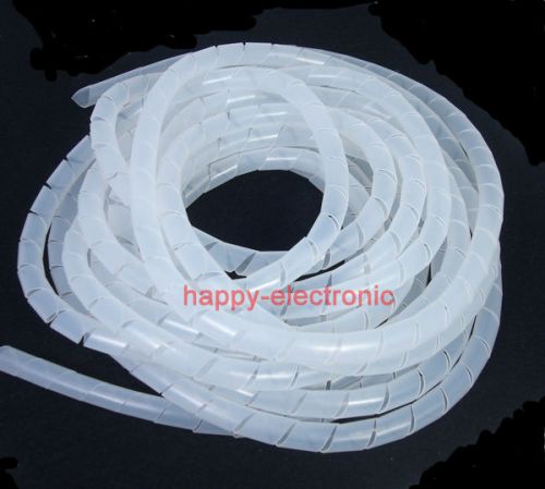 49FT(15M) Spiral Cable Wire Wrap Tube Computer Manage Cord 8mm