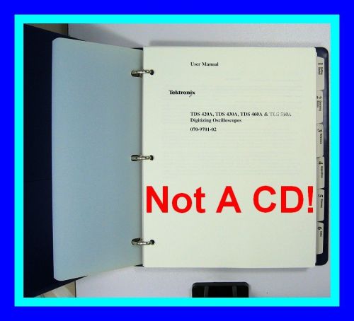 Tektronix TDS 420A 430A 460A 510A Scope Users Instruction Operating Manual Paper