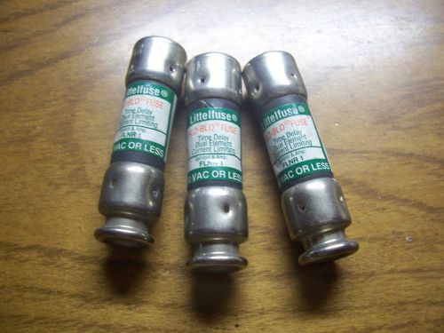 Lot of 4 NEW BUSSMANN FUSETRON FRN 1 FUSE Time-Delay,  Dual-Element