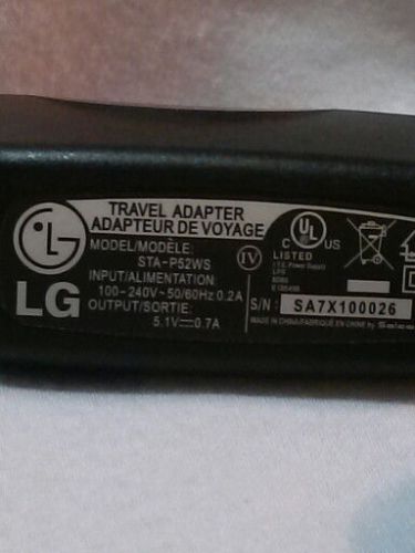 LG TRAVEL ADAPTER MODEL STA-P52WS