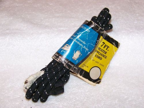 Nos vintage columbia 7&#039; heater appliance replacement cloth covered electric cord for sale
