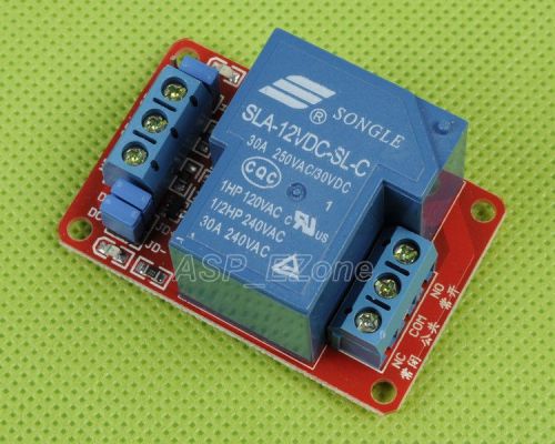 12V 30A 1-Channel Relay Module with Optocoupler H/L Level Triger for Arduino New