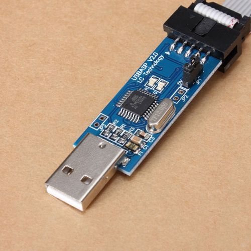 USBASP USBISP AVR Programmer Adapter 10 Pin Cable USB ATMEGA8 ATMEGA128 DX