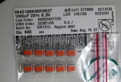 10 pcs tantalum capacitor 1000uF 6.3V Vishay 594D108X96R3R2T