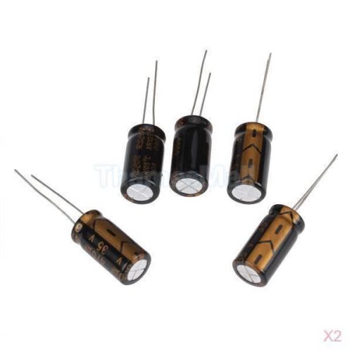 2x 5pcs 35v 470uf electrolytic capacitor 10 x 17mm high quality for sale