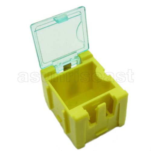 10 x Yellow Mini Composable Electronic Component Parts Storage Case Box SMT SMD
