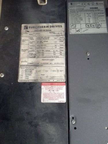 Eurotherm 955d8r22 20hp dc drive for sale
