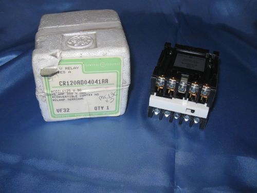 General Electric Relay (CR120AD04041AA) Coil 125 Volts DC, 10 Amps, New Surplus