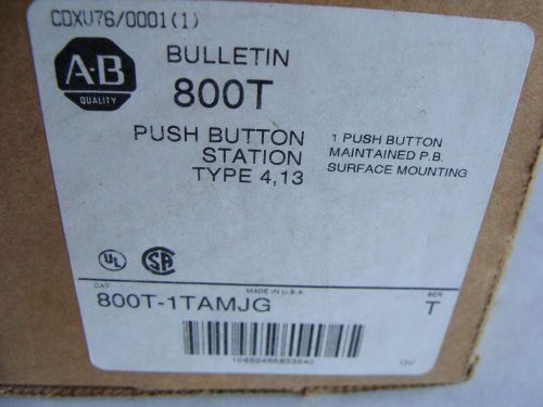 NIB ALLEN BRADLEY 800T-1TAMJG SER T Maintained Push button EMERGENCY STOP