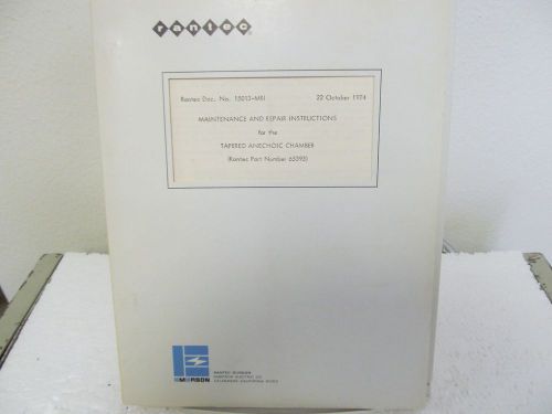 Rantec (Emerson) Document 15013-MR1 Tapered Anechoic Chamger Maint/Repair Manual