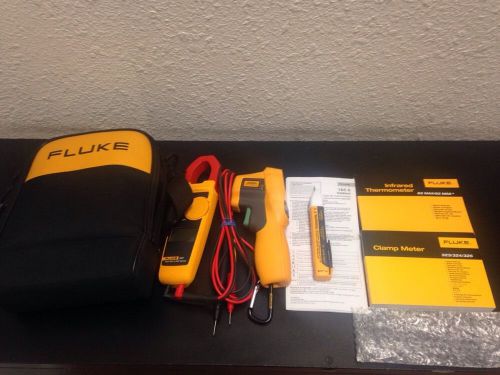 Fluke true rms clamp &amp; fluke thermomether 62 max ir plus voltalert 1ac-a ii for sale
