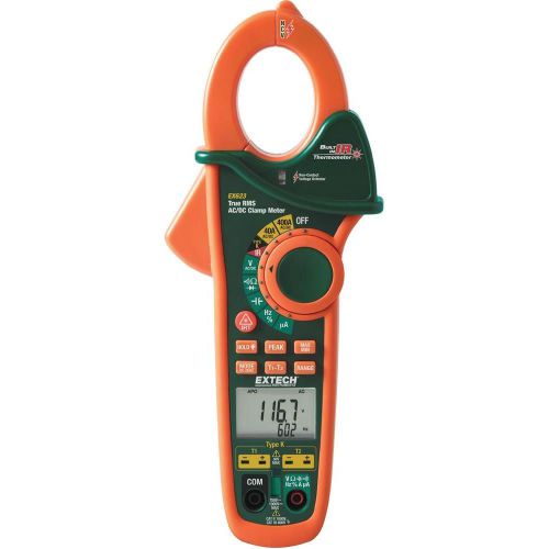 Extech ex623 clamp meter ac dc ir thermometer for sale