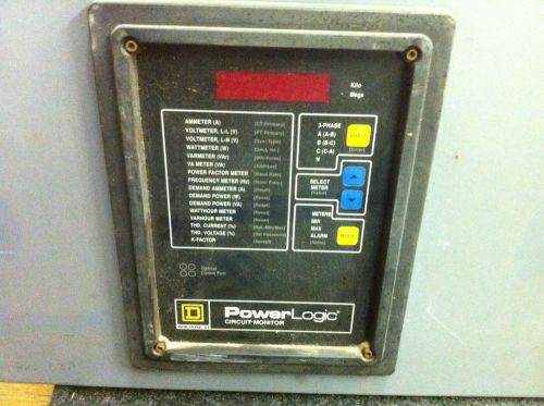 SQUARE D 3020 CM2250 PANEL METER WITH VPM 277 C1 VOLTAGE MODULE USED PULLOUT