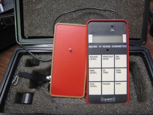 QUEST ELECTRONICS MICRO-14 PERMISSIBLE NOISE DOSIMETER USED FREE SHIPPING