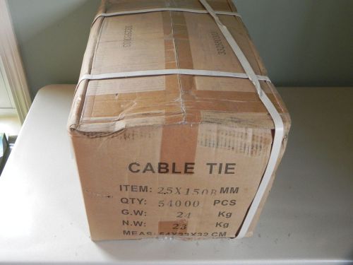 1 CASE of 5400 pcs BLACK 6&#034; 3/32&#034; CABLE WIRE ZIP TIES