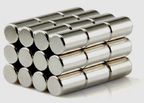 50pcs Super Strong Round Cylinder Magnets  4mm x 10mm Rare Earth Neodymium N50